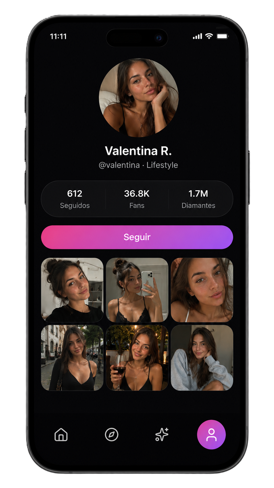 Naro — perfil de creador